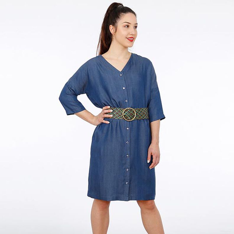 FRAU EDDA gerades Blusenkleid mit Knopfleiste und Taschen | Studio Schnittreif | XS-XXL,  image number 2