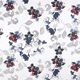 Seiden-Viskose-Satin ornamentale Blumen – weiss,  thumbnail number 1