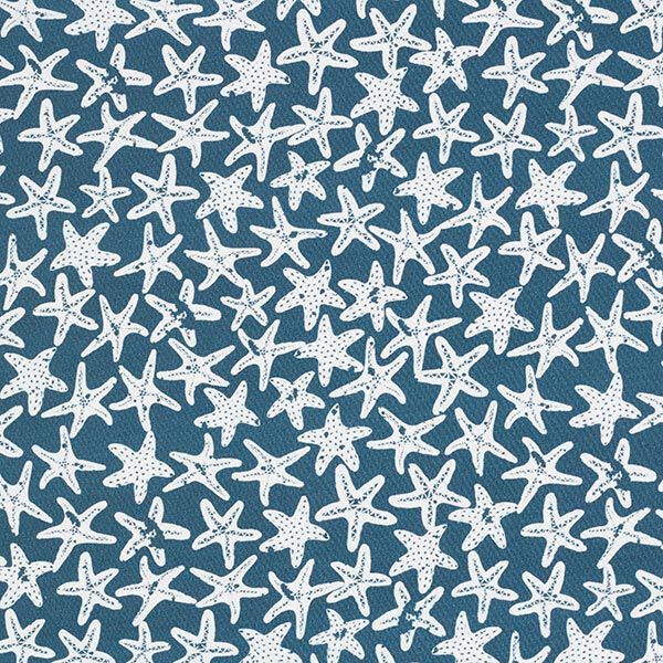 GOTS Baumwolljersey Seestern | Tula – jeansblau | Reststück 50cm