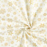 Baumwollstoff Popeline Schneekristalle – wollweiss/gold,  thumbnail number 3