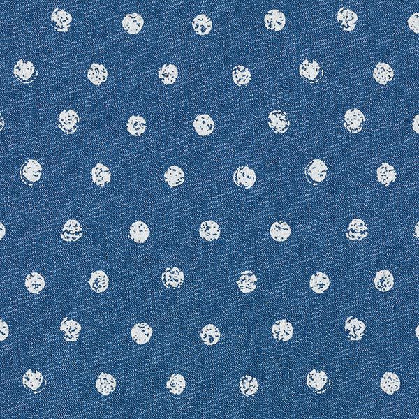 Stretch Jeans Punkte – jeansblau, image number 1