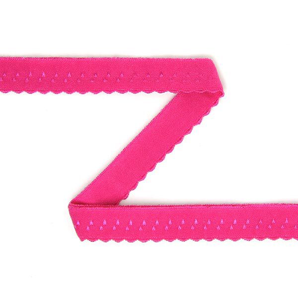 Elastisches Spitzen-Einfassband (Falzgummi) [12 mm] - pink,  image number 1