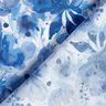 Viskosestoff Blumen mit Farbklecksen – königsblau/weiss,  thumbnail number 4