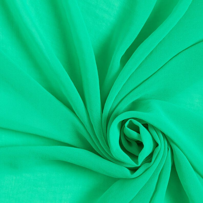 Crêpe Chiffon Uni – smaragdgrün,  image number 1