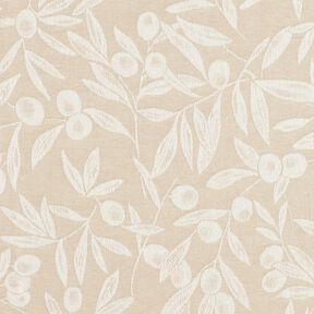 Beschichtete Baumwolle Jacquard beschichtet Oliven – natur/hellbeige, 