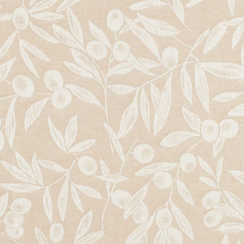 Beschichtete Baumwolle Jacquard beschichtet Oliven – natur/hellbeige,  image number 1