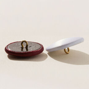 Bezogener Knopf, Brautsatin – weiss, 