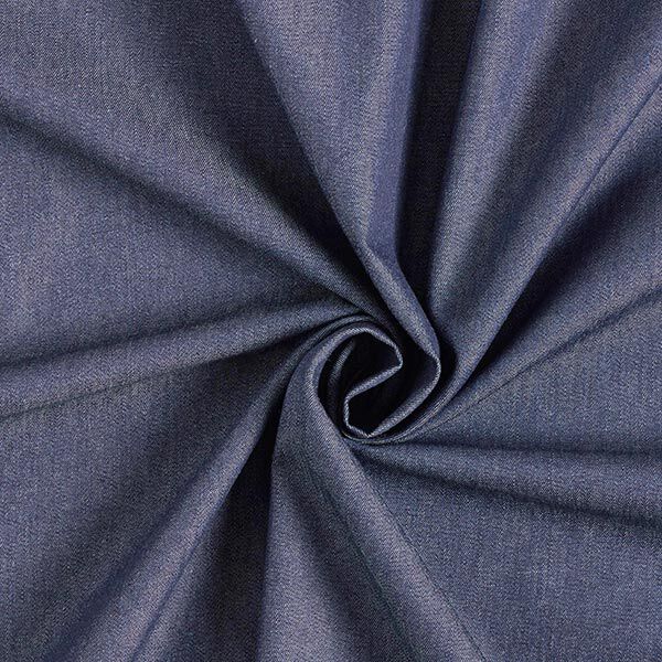 Baumwoll-Chambray Jeanslook – nachtblau | Reststück 100cm