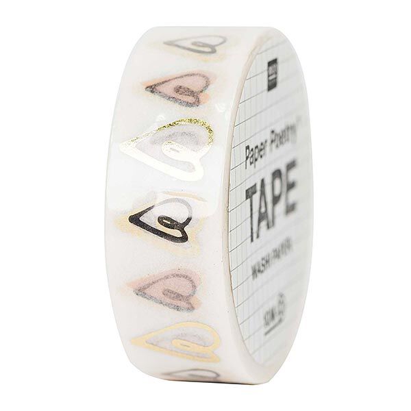 Washi Tape Herzen | Rico Design – gold/rosa, image number 1