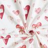 Baumwolljersey Aquarell-Herzen Digitaldruck – elfenbein/malve,  thumbnail number 3