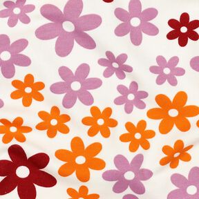 Kuschelsweat bunte Blumen | Poppy Fabrics – wollweiss, 