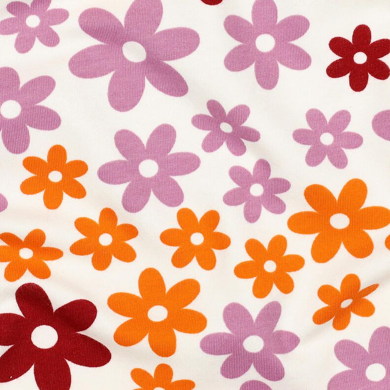 Kuschelsweat bunte Blumen | Poppy Fabrics – wollweiss, image number 2