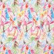 Dekostoff Canvas gemalte Blätter – weiss/rosa,  thumbnail number 1