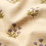 Dekostoff Baumwollköper Blumen und Schrift – beige,  thumbnail number 2
