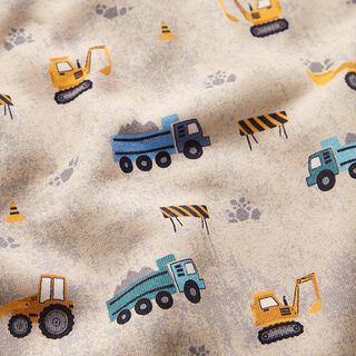 Sweatshirt angeraut Baustelle Melange – cashew, 