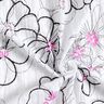 Krinkel-Voile Blumen und Leomuster – weiss/schwarz,  thumbnail number 3