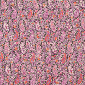 Crêpe Chiffon Paisley – rotlila, 