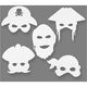 Piratenmasken aus Pappe [ 16 Stück ] – weiss,  thumbnail number 1