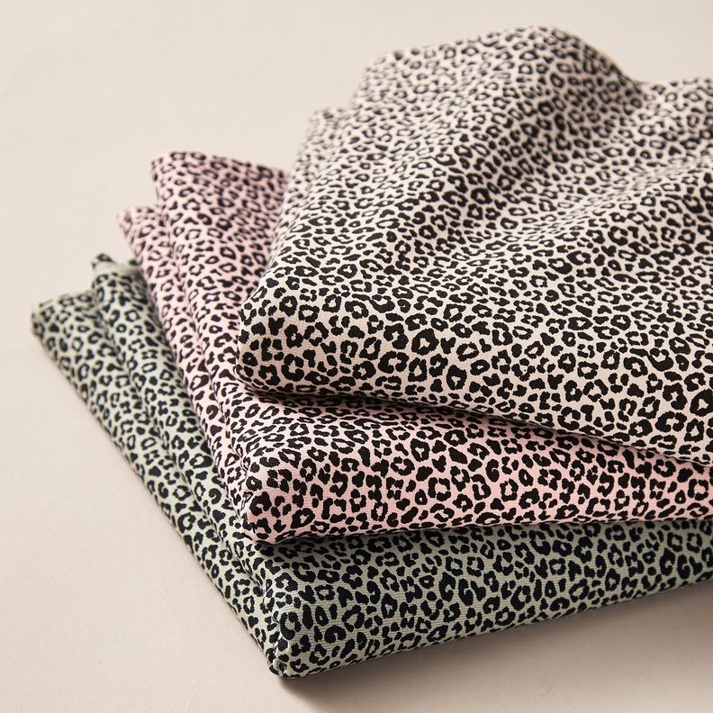 Baumwolljersey Mini Leo Print – hellrosa/schwarz, image number 5