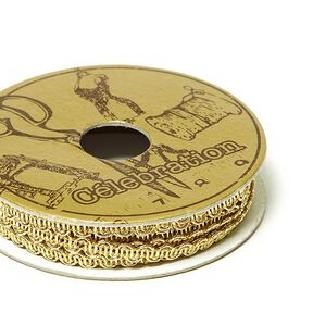 Posamentenbor métalliquete-Lurex [2m] Mini-Rolle | 2 – gold metallic, 