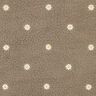 Teddyplüsch bestickte Blümchen | Poppy Fabrics – dunkeltaupe,  thumbnail number 1