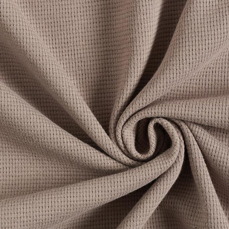 Mini Baumwoll-Waffeljersey Uni – taupe,  image number 1