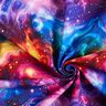 French Terry Sommersweat Galaxie Digitaldruck – blaulila/feuerrot,  thumbnail number 3