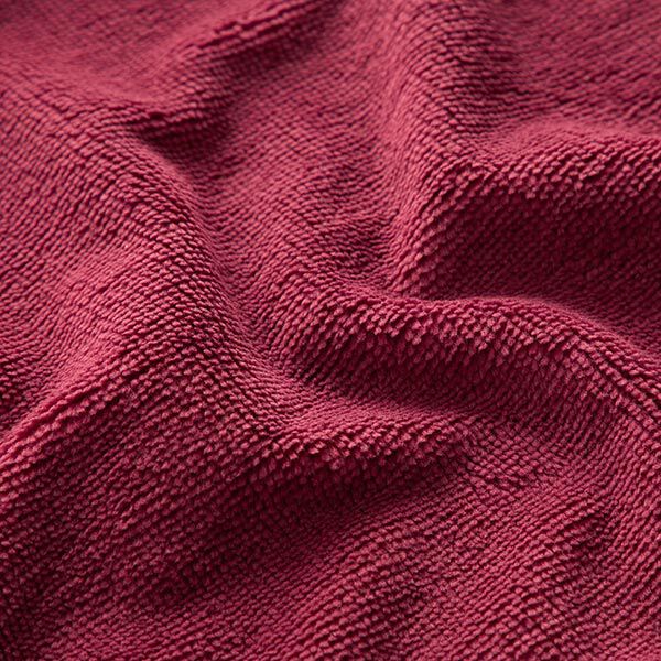 Kuschelfrottee Bambus Uni – bordeauxrot – Muster, image number 3