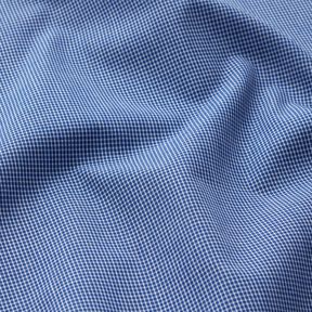 Hemdenstoff mini Karo – weiss/jeansblau, 