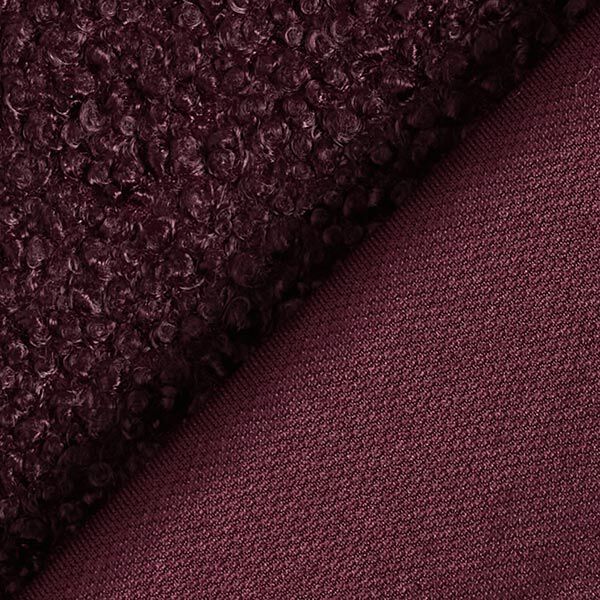 Strick Bouclé Uni – merlot, image number 3
