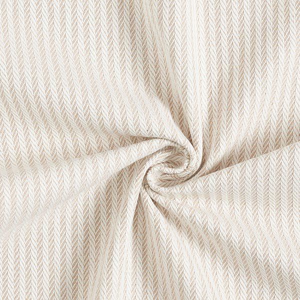 Dekostoff Jacquard dezente Streifen – dunkelbeige