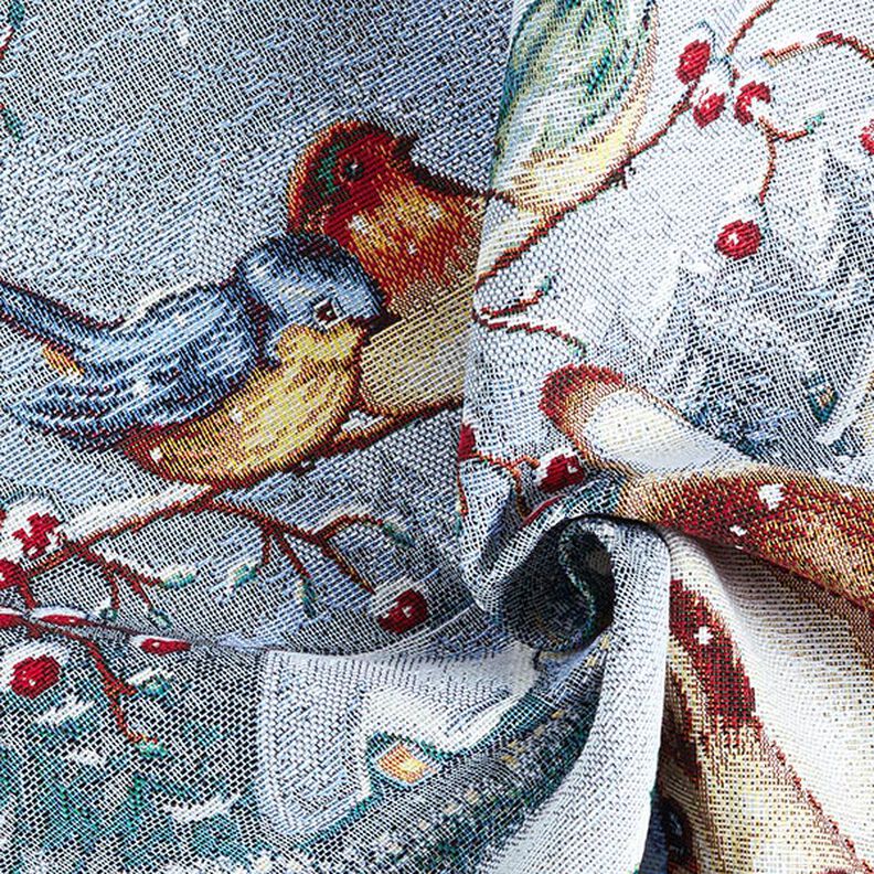 Dekopanel Gobelin Katze mit Geschenken – hellblau/karminrot,  image number 3