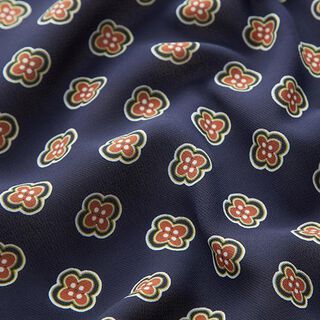 Chiffon Retroblumen – marineblau, 