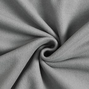 Baumwollfleece Uni – grau, 