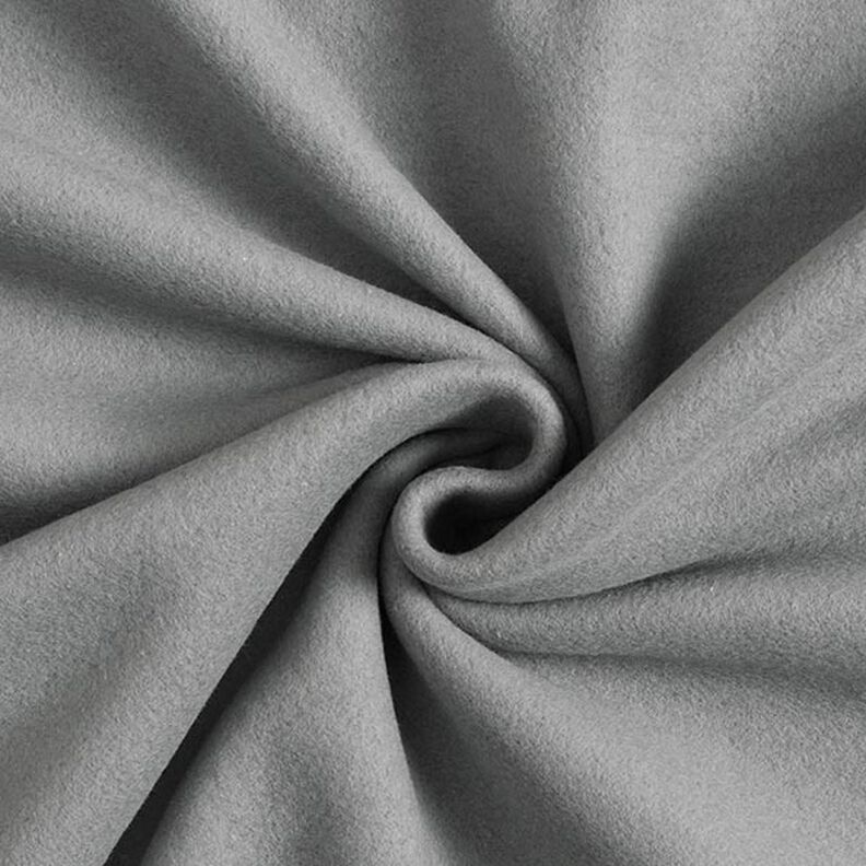 Baumwollfleece Uni – grau | Reststück 70cm,  image number 1