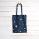 Dekostoff Glow in the Dark Nachthimmel – gold/marineblau,  thumbnail number 10