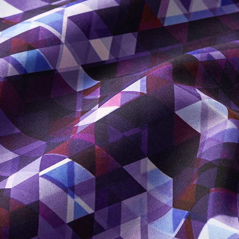 Softshell bunte Dreiecke Digitaldruck – traube,  image number 3