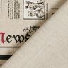 Dekostoff Halbpanama internationale Zeitung – natur/schwarz,  thumbnail number 4