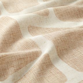 Gardinenstoff Leinen-Mix Formen  – maronenbraun/natur, 