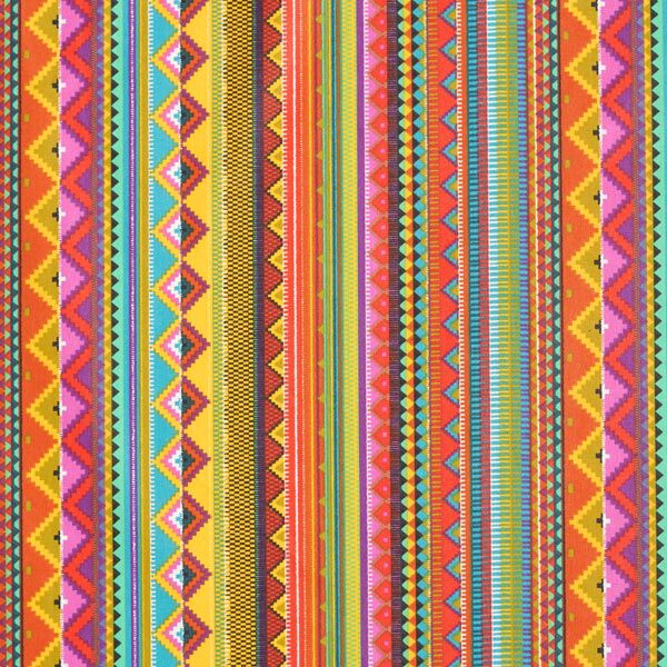 Beschichtete Baumwolle Ethno-Streifen,  image number 1