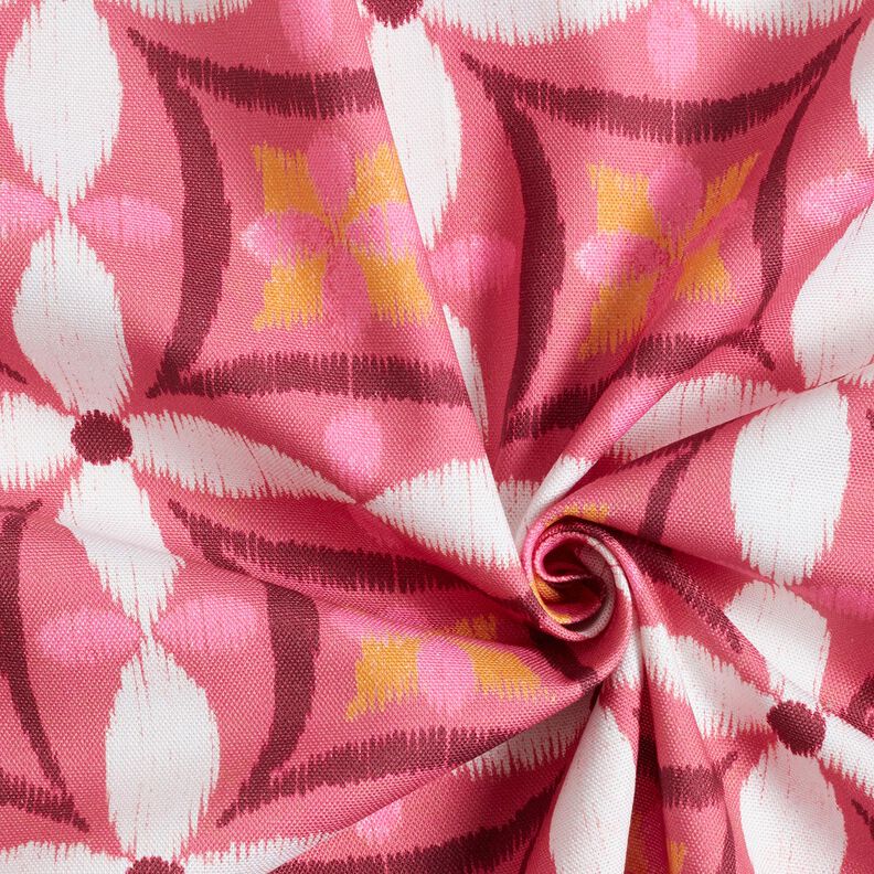 Dekostoff Canvas Stickerei-Look groß – pink/elfenbein, image number 3