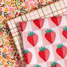 Beschichtete Baumwolle bunte Karos – beige/rot,  thumbnail number 8