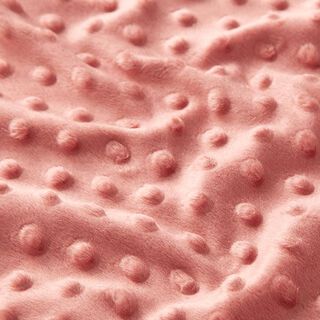 Kuschelfleece geprägte Punkte – altrosa | Reststück 50cm, 