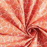 Beschichtete Baumwolle abstrakte Mini-Blätter – orange/weiss,  thumbnail number 4