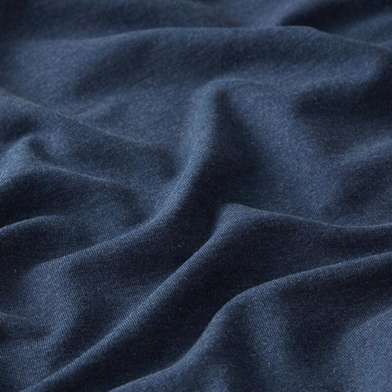 French Terry Fein Melange – marineblau/grau, image number 2