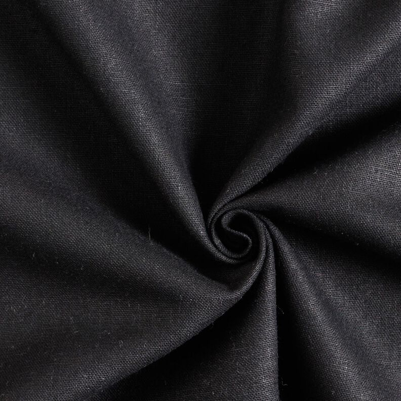 Reinleinen schwer Uni – schwarz, image number 1