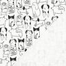 Baumwollflanell Hunde | Poppy Fabrics – weiss/schwarz,  thumbnail number 4
