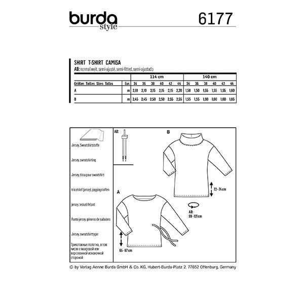 Shirt | Burda 6177 | 34-44, image number 8