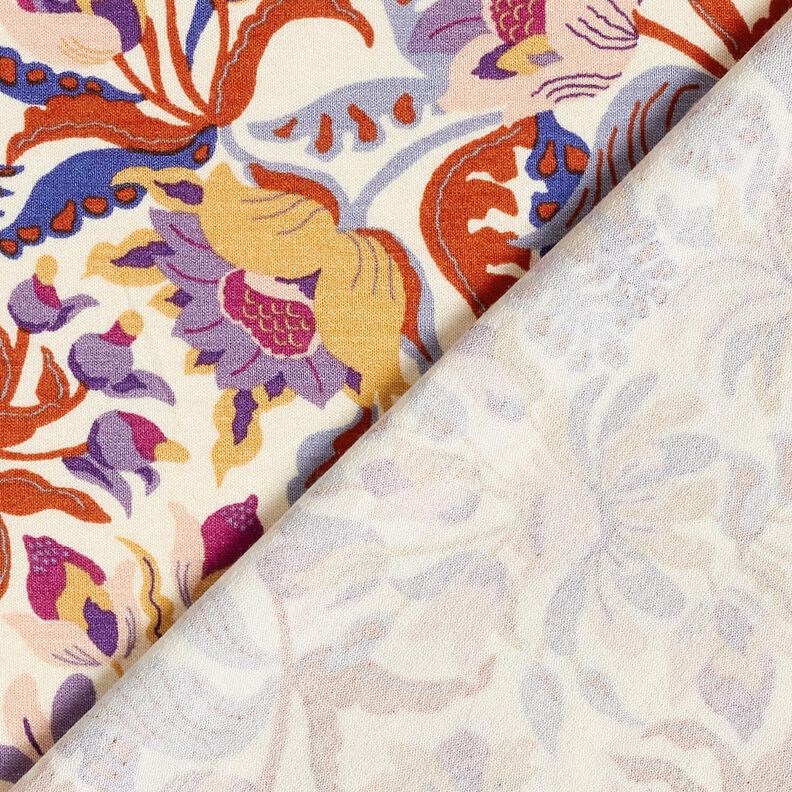 Viskosejersey Blumen und Ornamente | Katia Fabrics – creme/lavendel,  image number 4