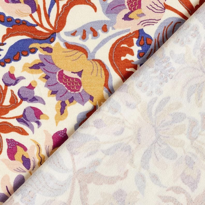 Viskosejersey Blumen und Ornamente | Katia Fabrics – creme/lavendel, image number 4